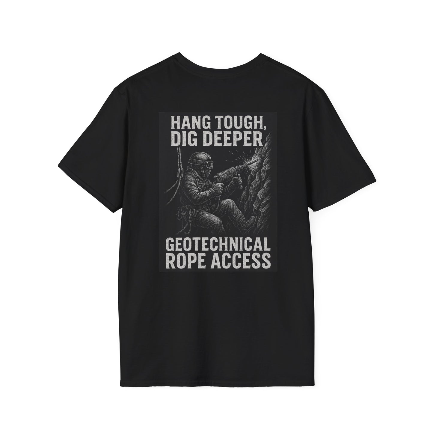 Hang Tough. Dig Deeper. Tee – Geotech Rope Access Grindwear