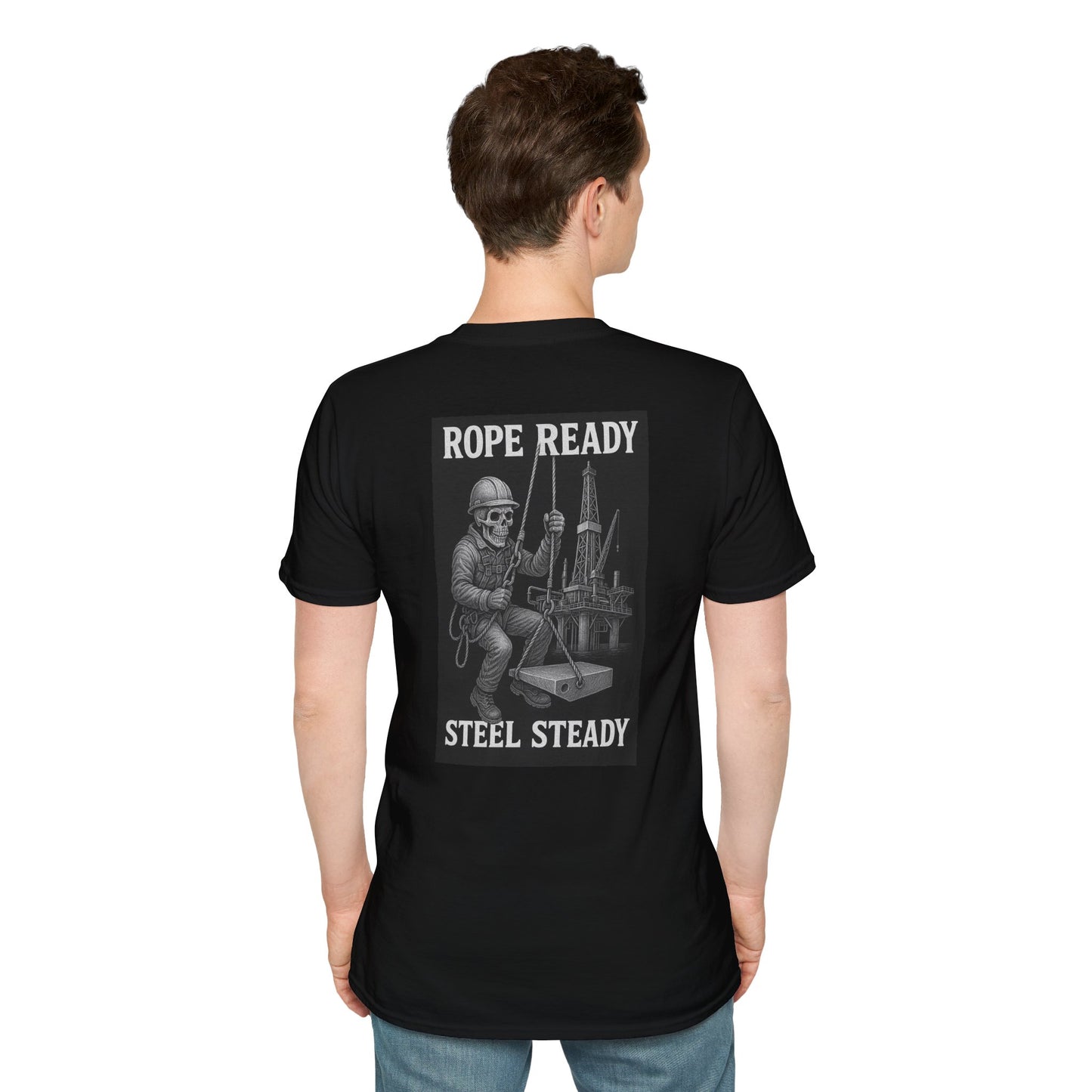 Rope Ready, Steel Steady T-Shirt – Climber & Crew Graphic Tee