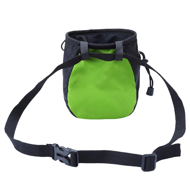 Rock Climbing Chalk Bag Outdoor Bouldering Magnesia Pouch Drawstring Closure Bag Nonslip Chalk Bag Bouldering Adjustable Bag