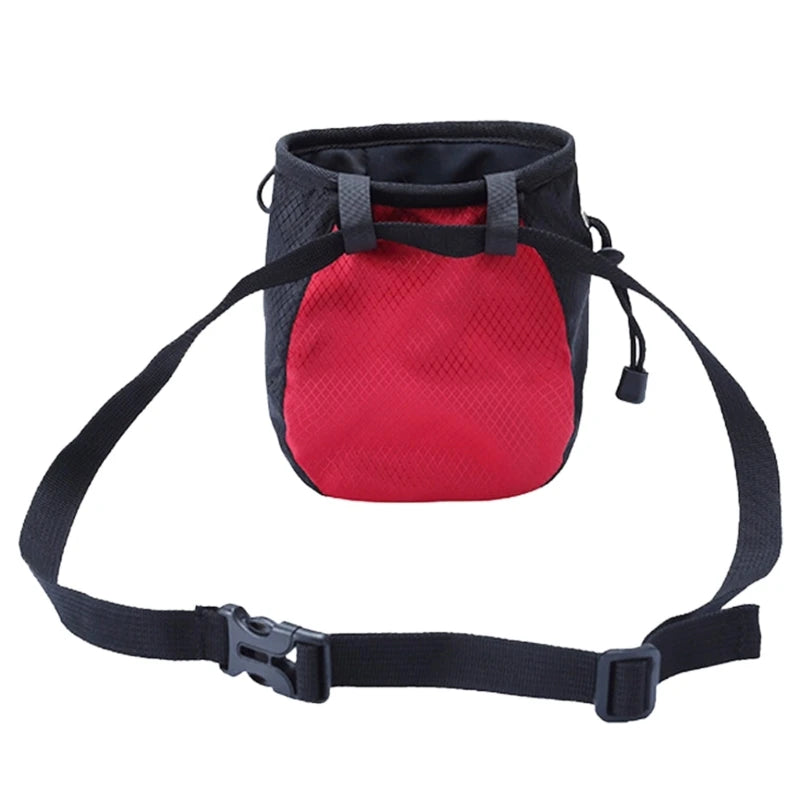 Rock Climbing Chalk Bag Outdoor Bouldering Magnesia Pouch Drawstring Closure Bag Nonslip Chalk Bag Bouldering Adjustable Bag