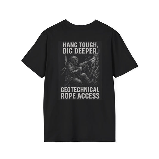 Hang Tough. Dig Deeper. Tee – Geotech Rope Access Grindwear