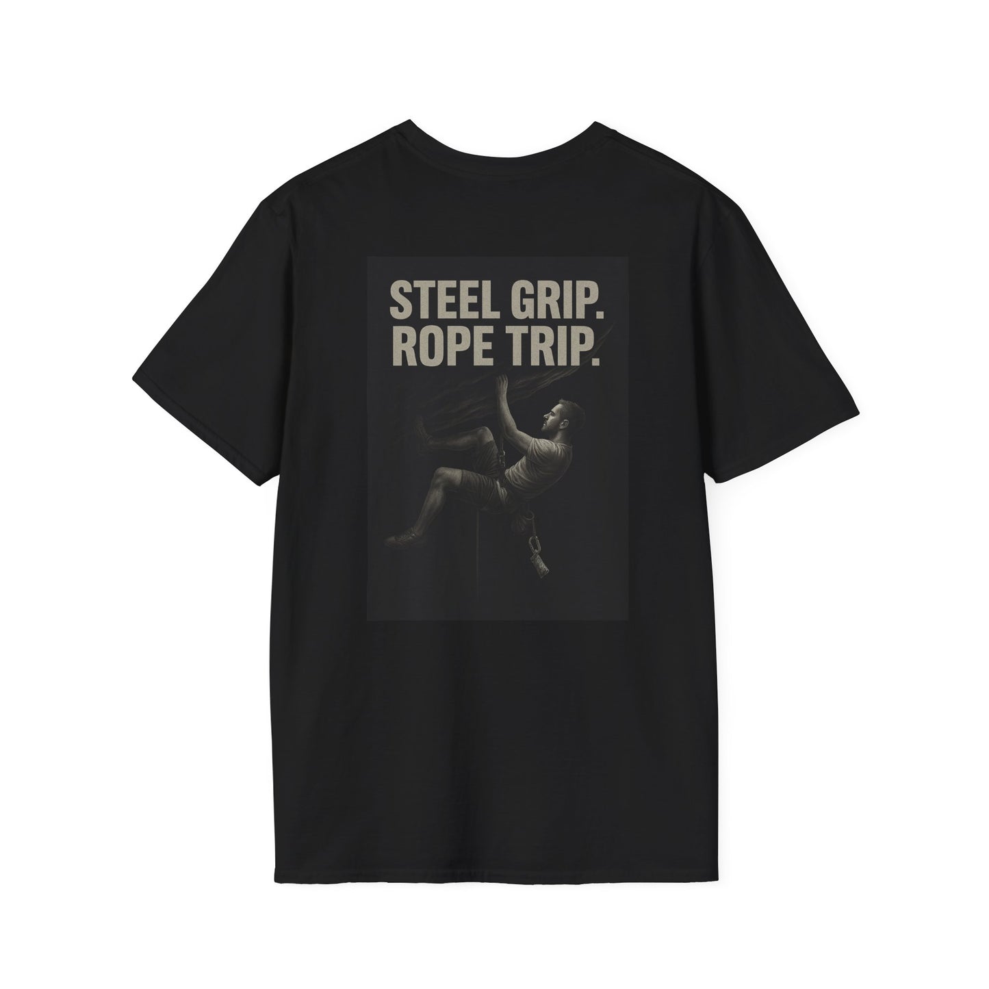 Steel Grip. Rope Trip. – Unisex Softstyle Graphic Tee