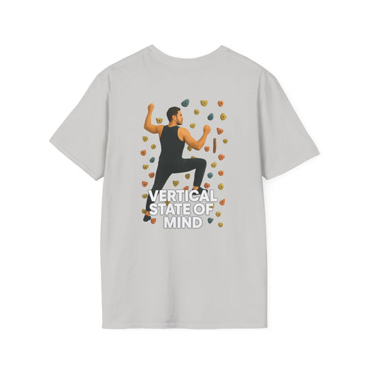 Vertical State of Mind Unisex T-Shirt – Bold Climber Graphic Tee | Outdoor Gift for Climbers, Fitness Lovers, & Trailblazers