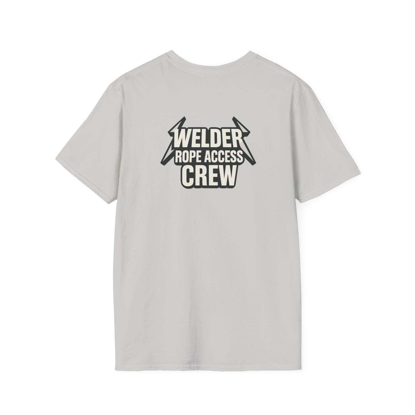 Welder Rope Access Crew T-Shirt, Unisex Softstyle Tee, Rocker Shirt, Gift for Climbers, Outdoor Apparel