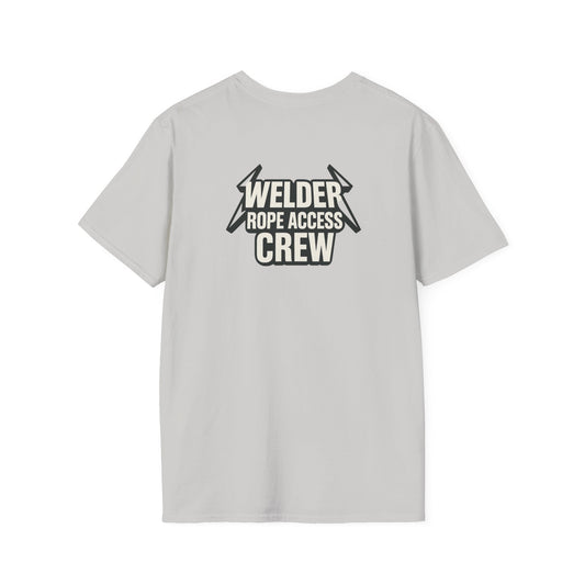Welder Rope Access Crew T-Shirt, Unisex Softstyle Tee, Rocker Shirt, Gift for Climbers, Outdoor Apparel