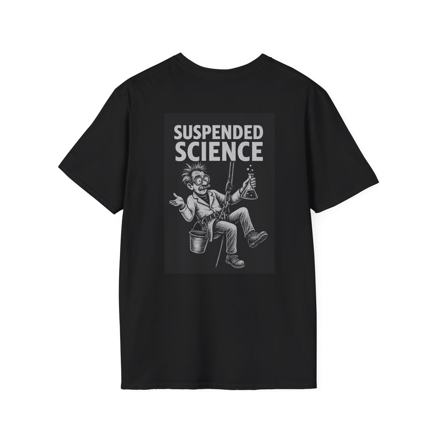 Suspended Science – Funny NDT/Rope Access Tech Unisex T-Shirt