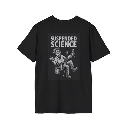 Suspended Science – Funny NDT/Rope Access Tech Unisex T-Shirt