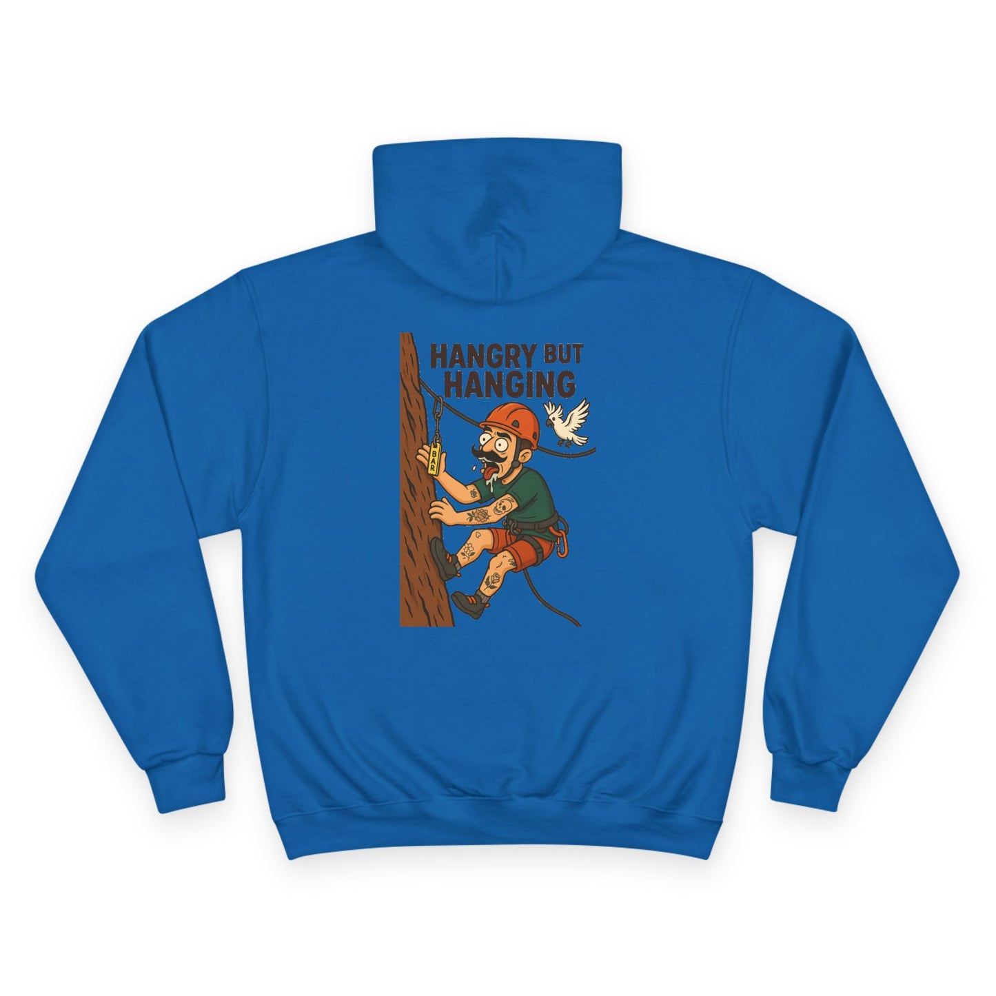 Hangry But Hanging Champion Hoodie – Climber’s Premium Pullover for Cold Mornings & Big Missions