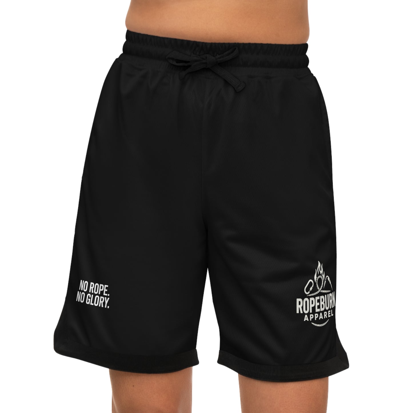 “No Ropes, No Glory Basketball Rib Shorts