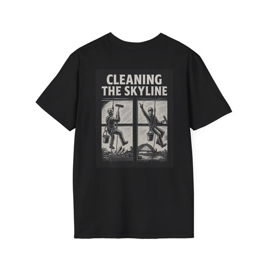 Cleaning the Skyline – Rope Access Window Cleaner Unisex T-Shirt