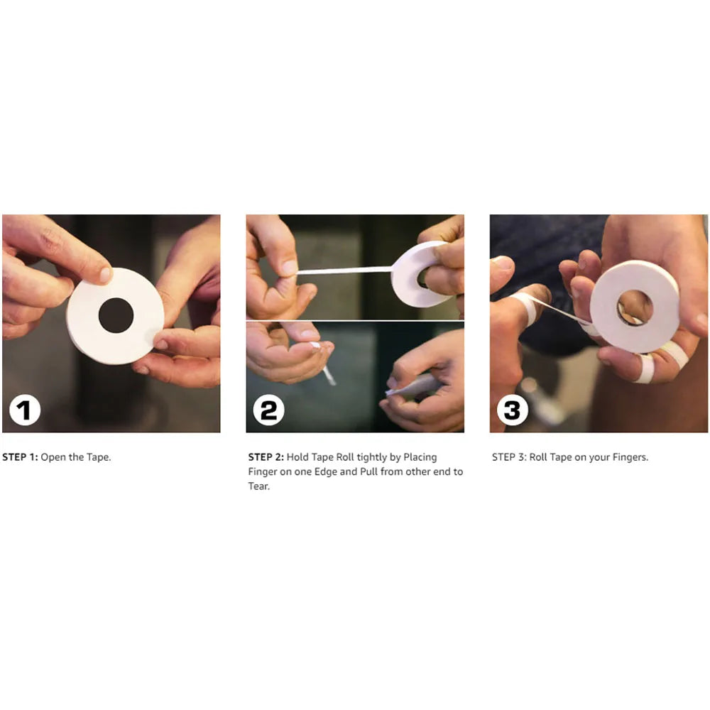 1Roll White Finger Tape BJJ - 1.25 CM x  10 Meters Sweat Resistant Climbing Tape For Bouldering,  Sports - Strong Adhesive Tape