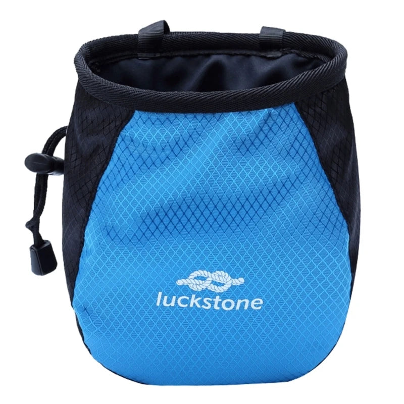 Rock Climbing Chalk Bag Outdoor Bouldering Magnesia Pouch Drawstring Closure Bag Nonslip Chalk Bag Bouldering Adjustable Bag