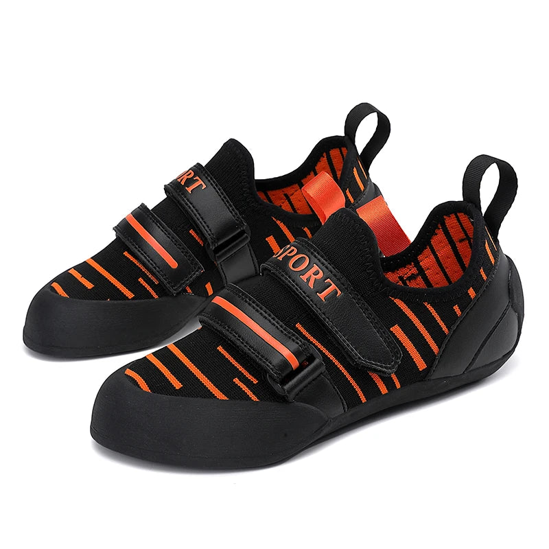 Outdoor children's climbing shoes indoor rock hugging shoes magic tape sports shoes comfortable rubber sole training shoes