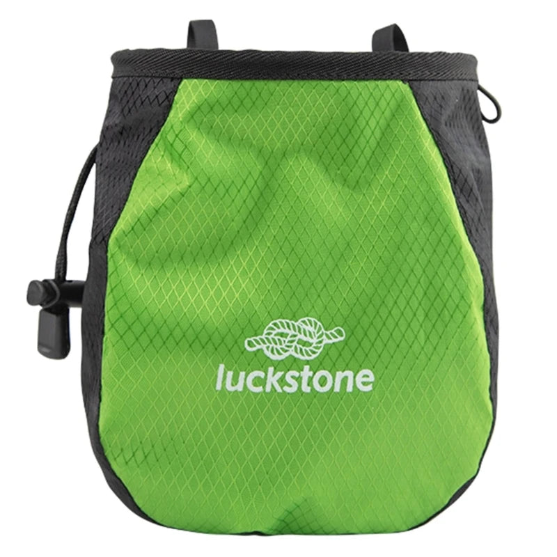 Rock Climbing Chalk Bag Outdoor Bouldering Magnesia Pouch Drawstring Closure Bag Nonslip Chalk Bag Bouldering Adjustable Bag