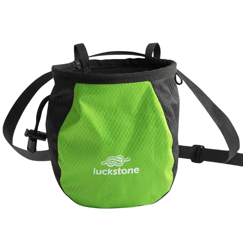 Rock Climbing Chalk Bag Outdoor Bouldering Magnesia Pouch Drawstring Closure Bag Nonslip Chalk Bag Bouldering Adjustable Bag