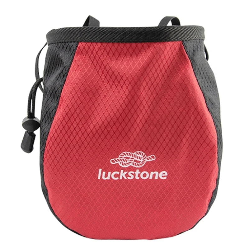Rock Climbing Chalk Bag Outdoor Bouldering Magnesia Pouch Drawstring Closure Bag Nonslip Chalk Bag Bouldering Adjustable Bag