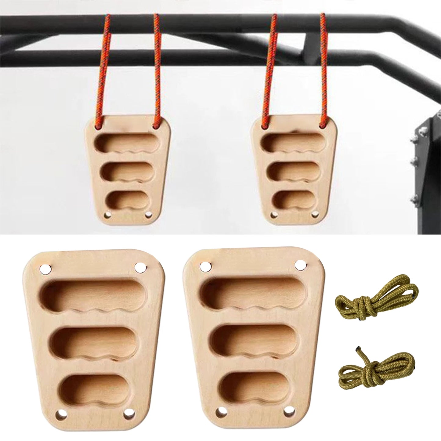 Wood Climbing Hangboard Rock Climbing Training Board Hand Grip Strengthener Training Gear for Adults Athletes Practice