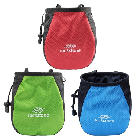 Rock Climbing Chalk Bag Outdoor Bouldering Magnesia Pouch Drawstring Closure Bag Nonslip Chalk Bag Bouldering Adjustable Bag