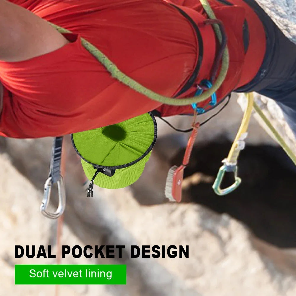 Magnesia Sack Rock Climbing Chalk Bag Waterproof Pocket for Weight Lifting Outdoor Bouldering Magnesia Pouch Climbing Equipment